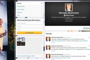 Henryka Bochniarz na Twitterze