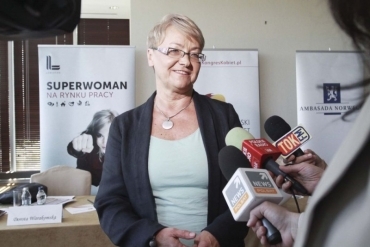 Henryka Bochniarz, konferencja prasowa Kongresu Kobiet, 12 czerwca 2013 r.